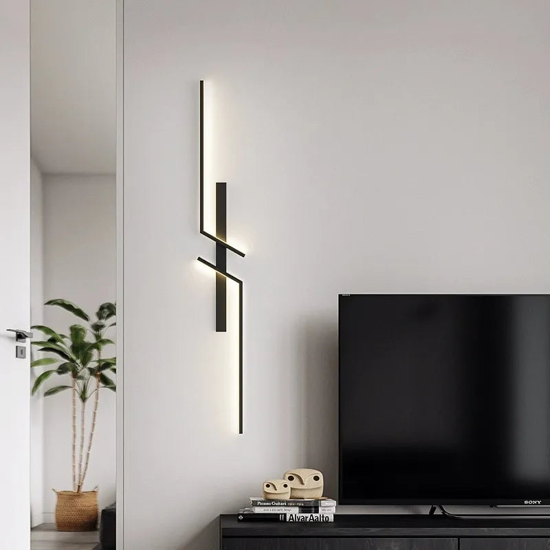 Modern LED Wall Lamp – Minimalist 13W-18W Strip Light for Bedroom & Living Room, Sleek Wall Sconce for Home Indoor Lighting